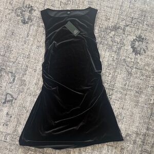 Wild Fable Black Velvet Midi Dress